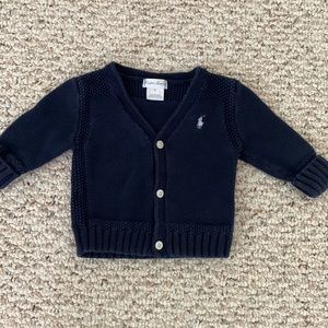 Ralph Lauren blue button sweater 6 months